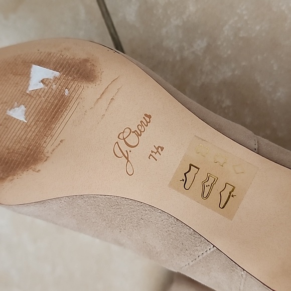 New J. Crew Tan Heeled Boots Wide Shaft Size 7.5 - Picture 7 of 13